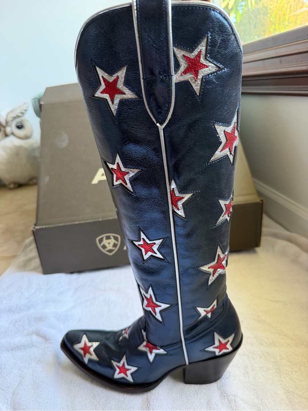Ariat Casanova Knee-High Boots - Starlight Blue with Star Embroidery - Picture 5 of 11